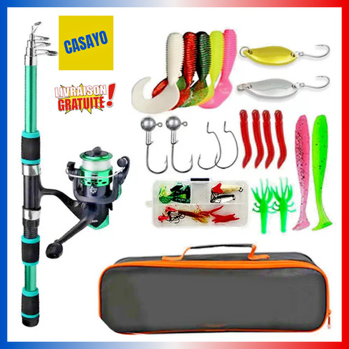 Kit complet canne pêche - complet, de